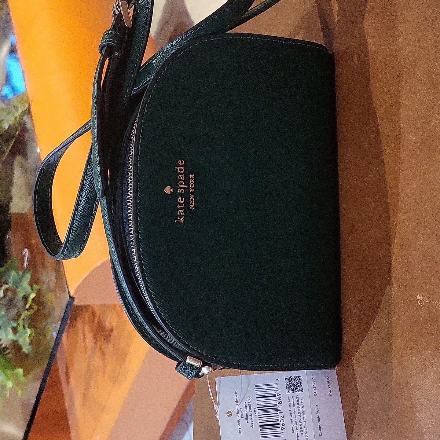 Nwt Kate Spade Perry Leather Dome Crossbody (Deep Jade)